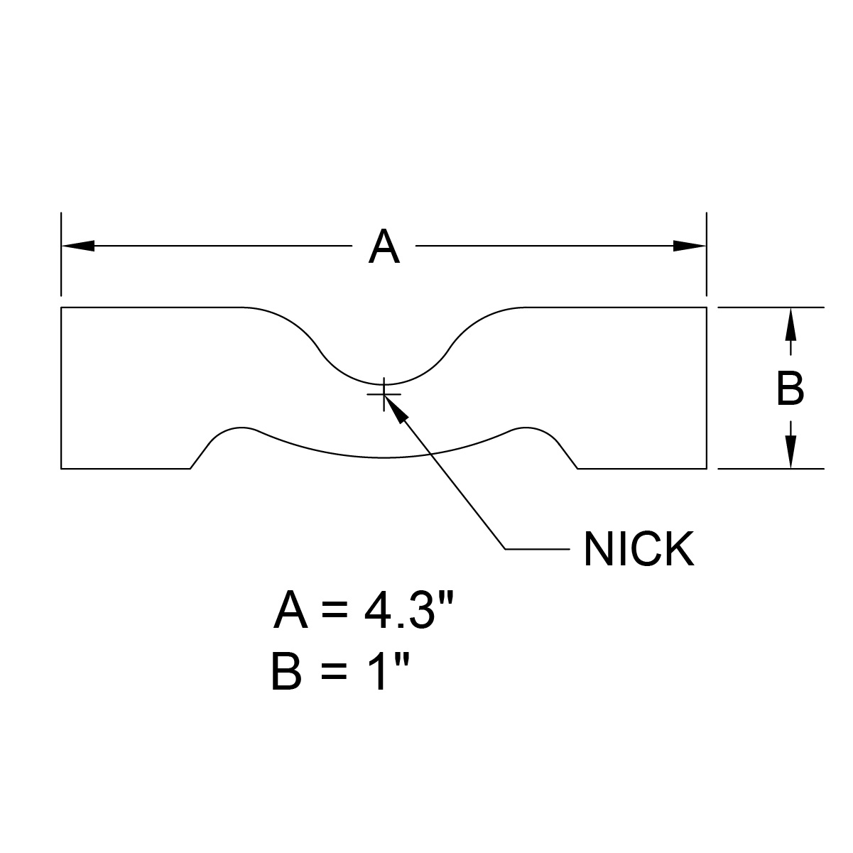 ASTM D624-B - W/ Nick - IMP - Image 2